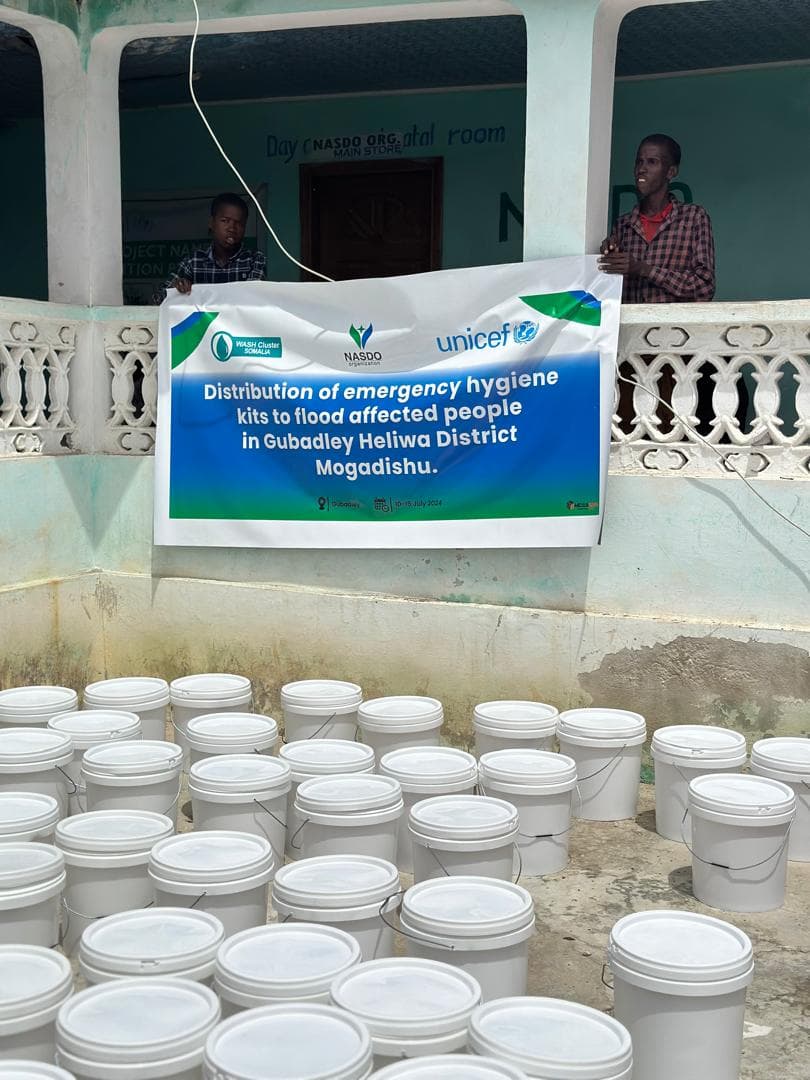 Hygiene kits and health awareness after Gubadley floods