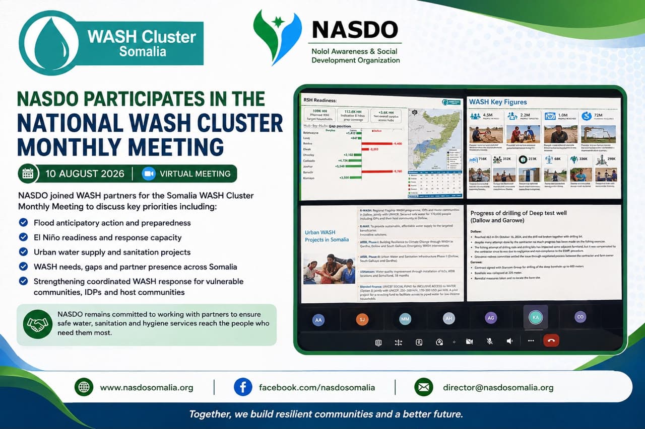 NASDO participates in the National WASH Cluster monthly meeting
